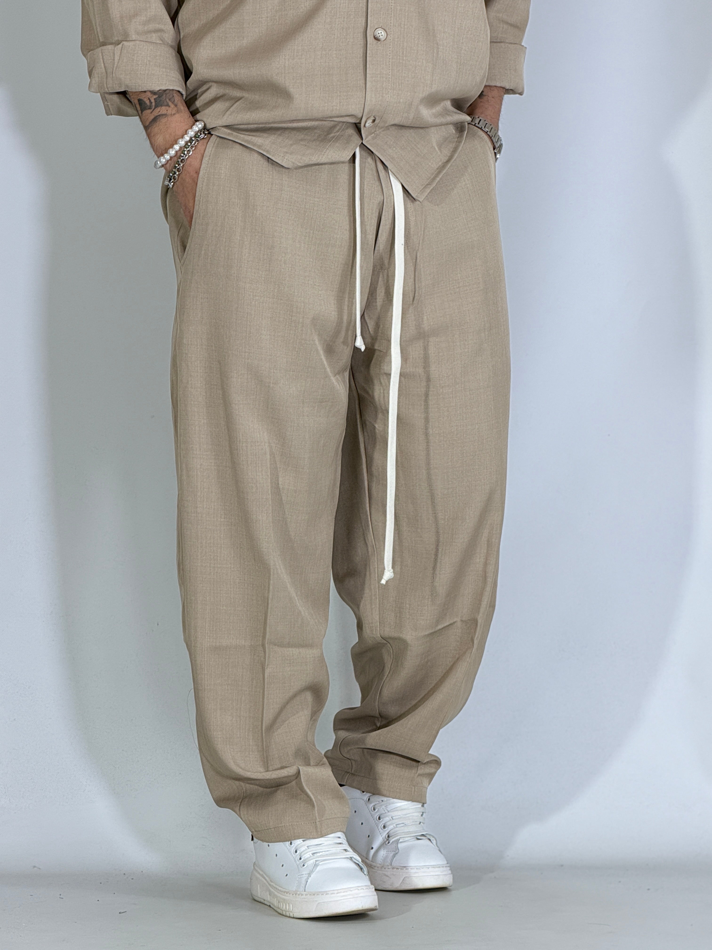 Coordinato fondo ampio beige FMT6445