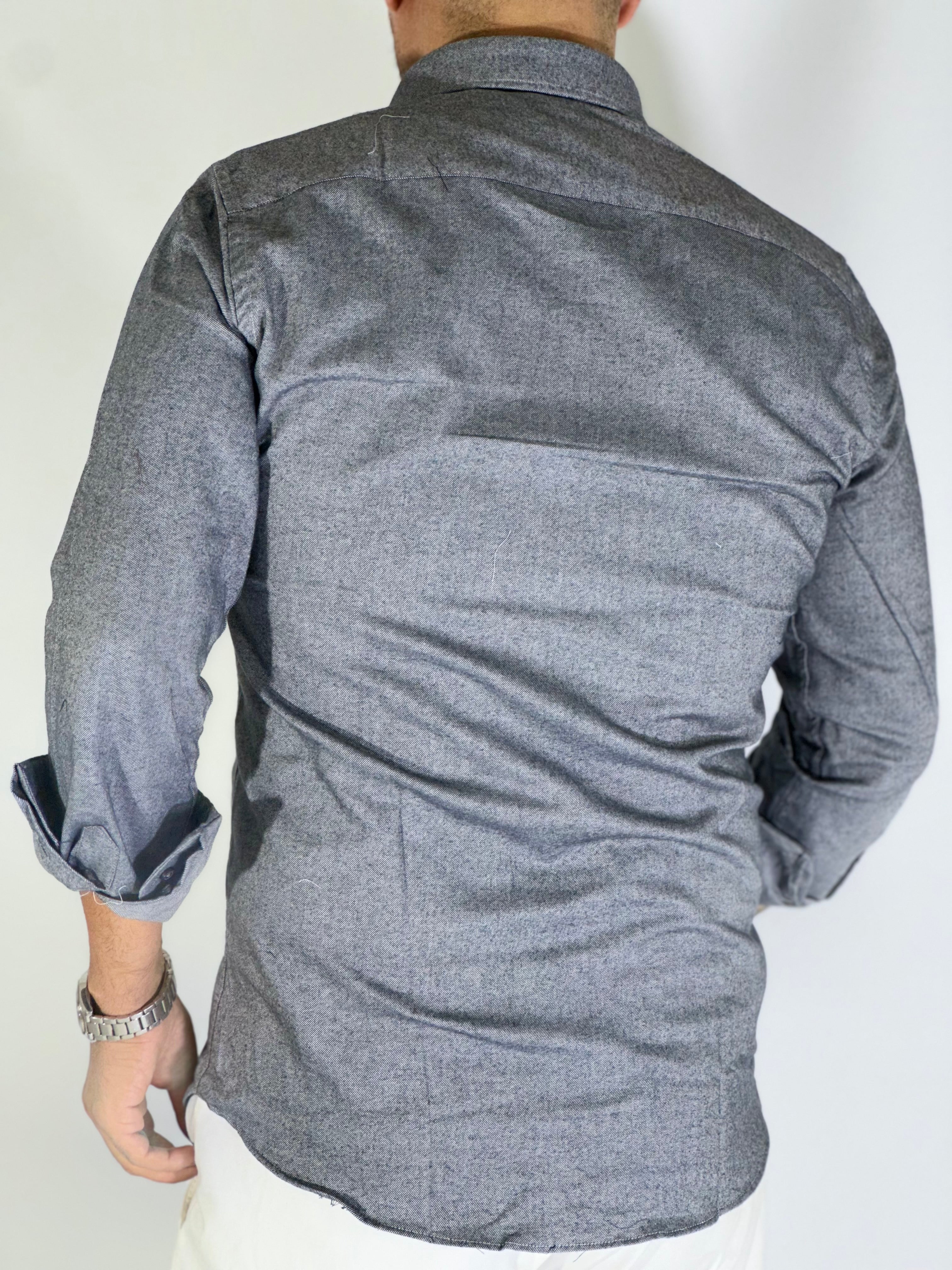 Camicia flanella grigio MIGLIACCIO