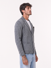 PARKER cardigan pochette grigio