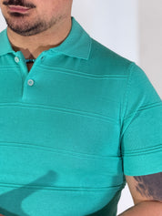 Polo fantasia verde acqua M04B