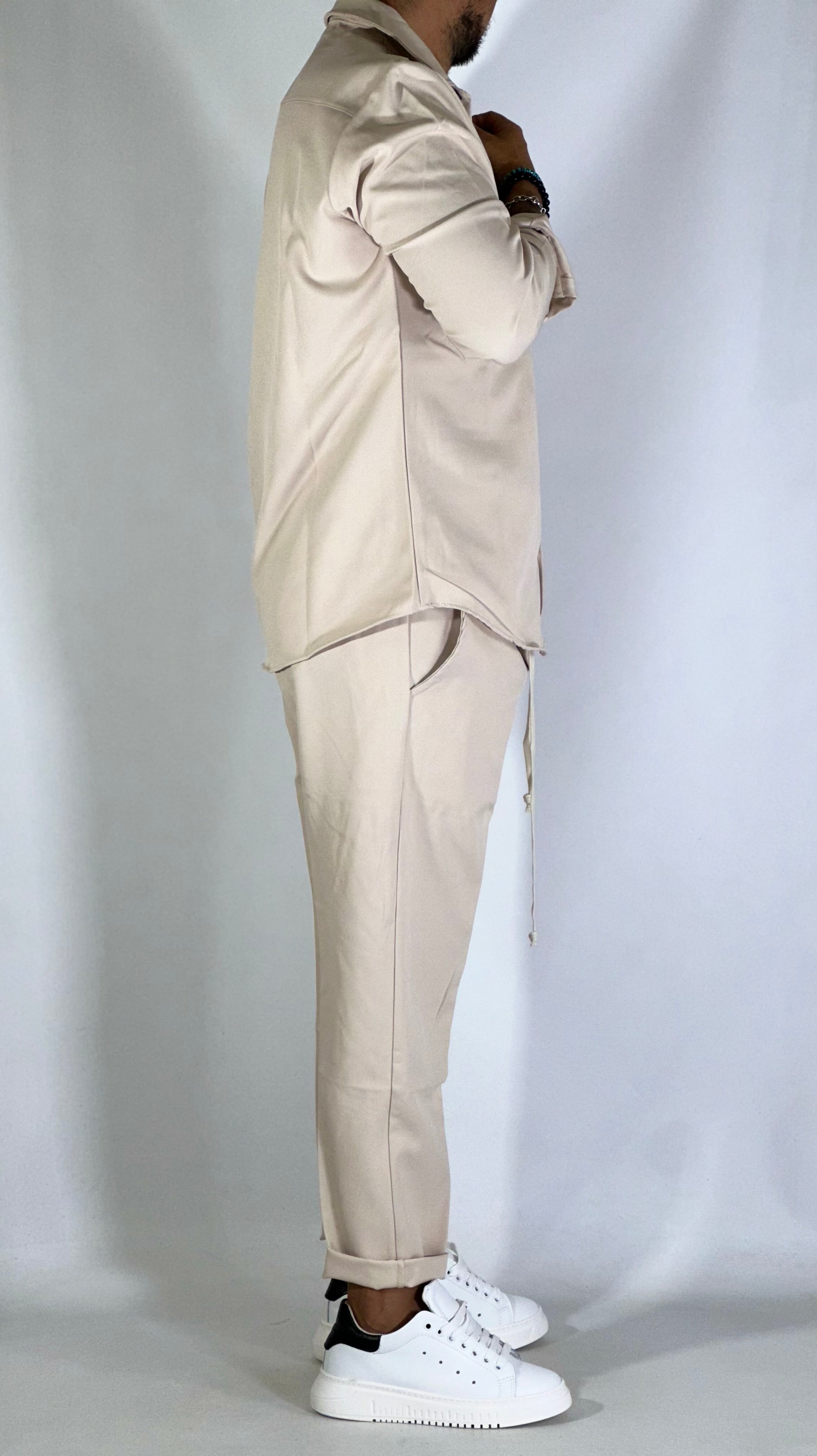 Coordinato casual unito beige chiaro TRIK1/2