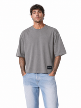 STEPHEN T-Shirt cropped manica a tre quarti ferro