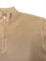 Maglia lupetto zip apricot M886