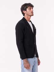 PARKER cardigan pochette nero