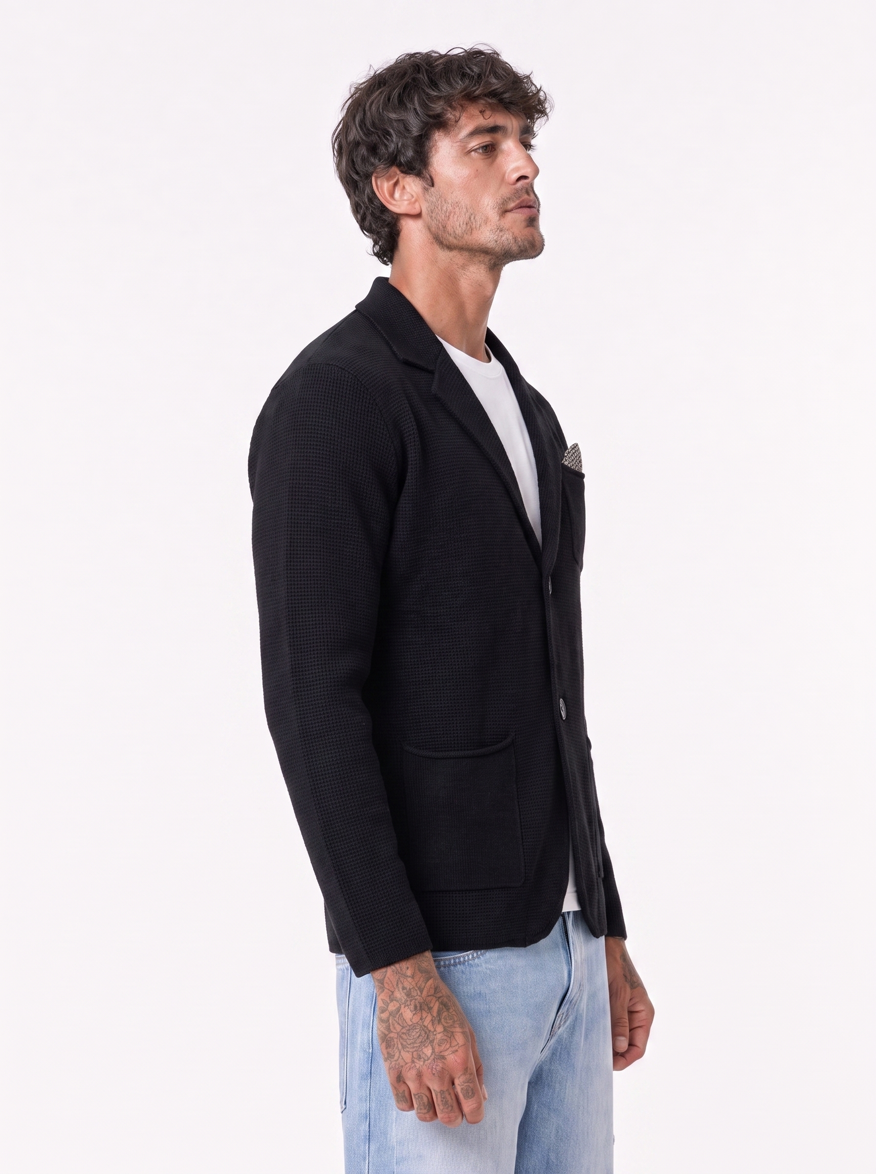 PARKER cardigan pochette nero
