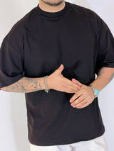 T-shirt over tre quarti nera 6003PE