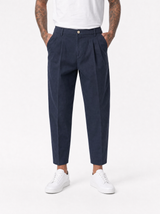 NOMAD AD45 Pantalone carrot con pince blu
