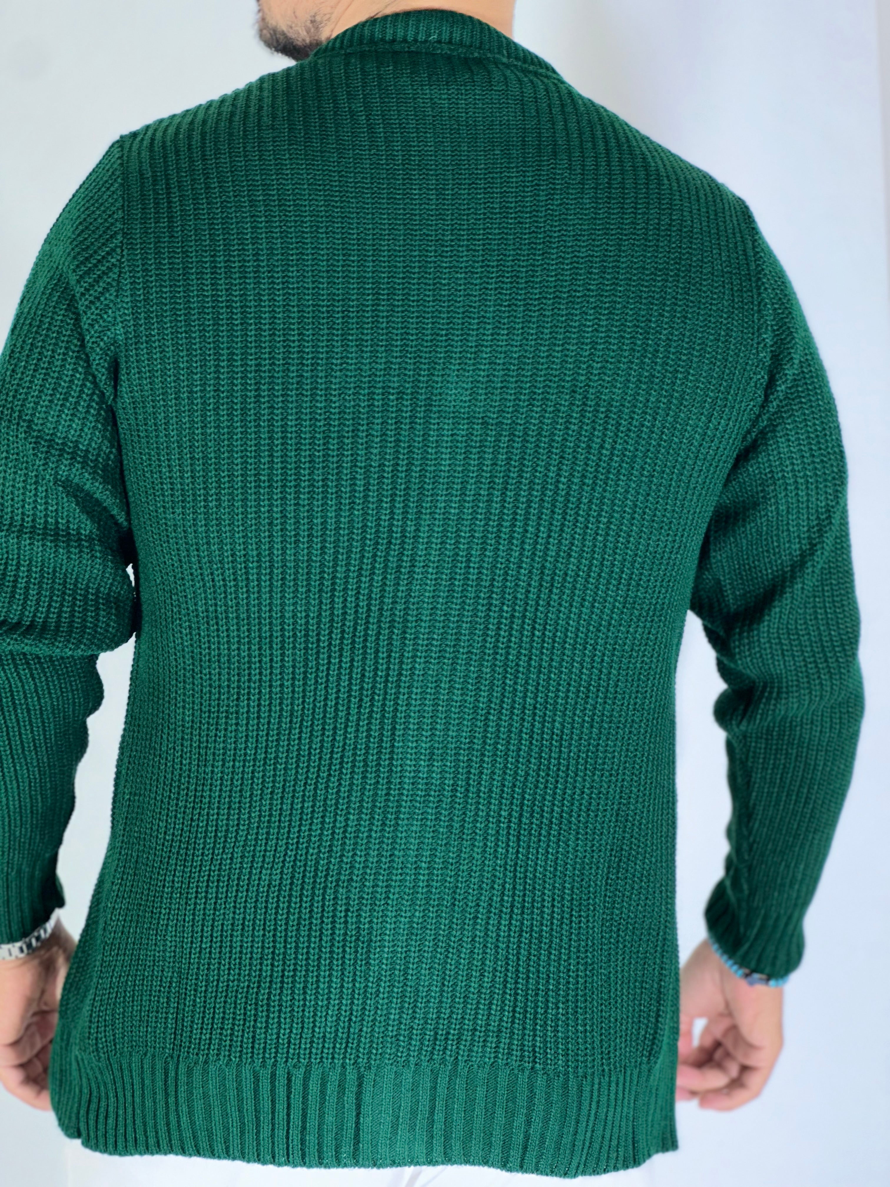 Cardigan invernale verde SER100