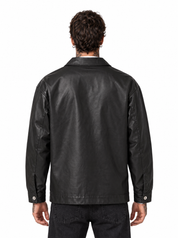 Giubbino eco-pelle nero SMILE4