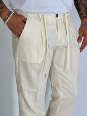Pantalaccio misto lino naturale NOISE