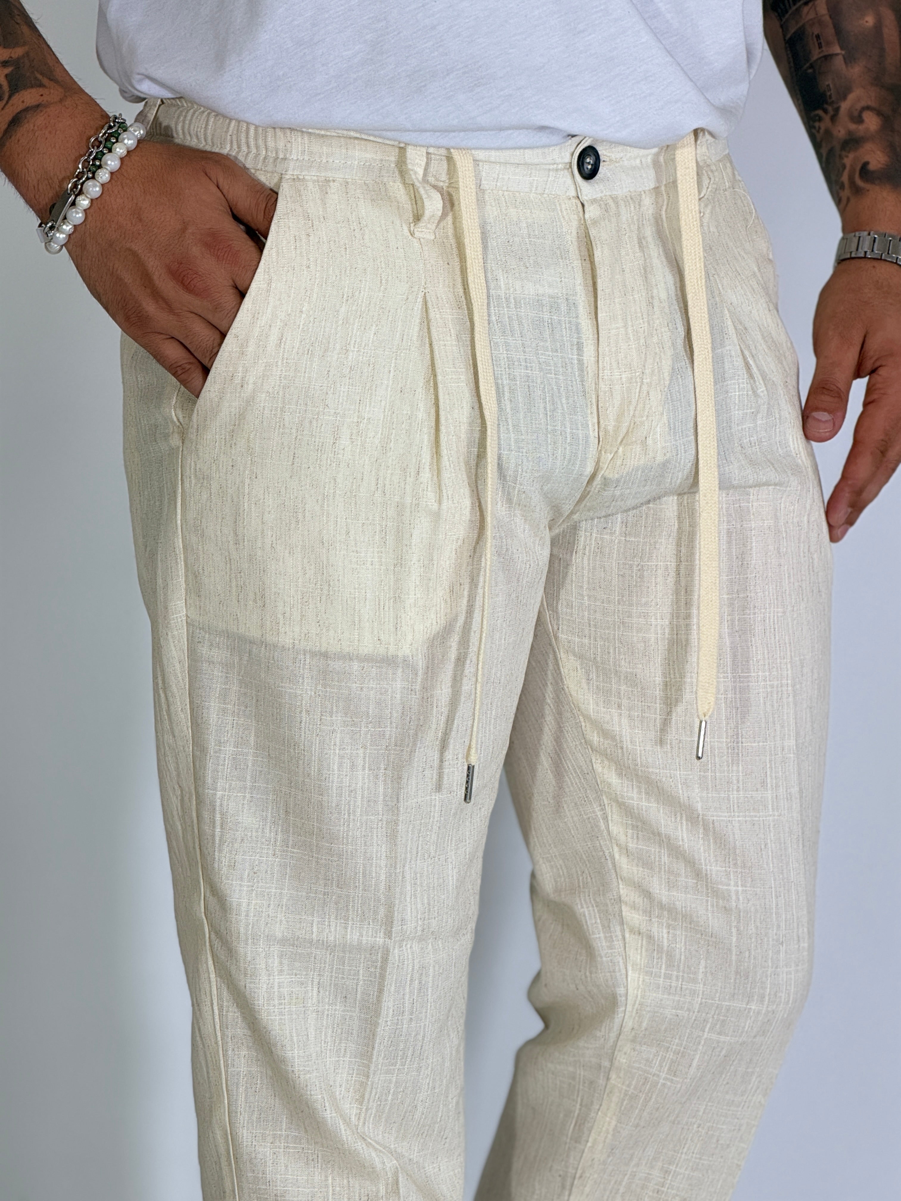 Pantalaccio misto lino naturale NOISE