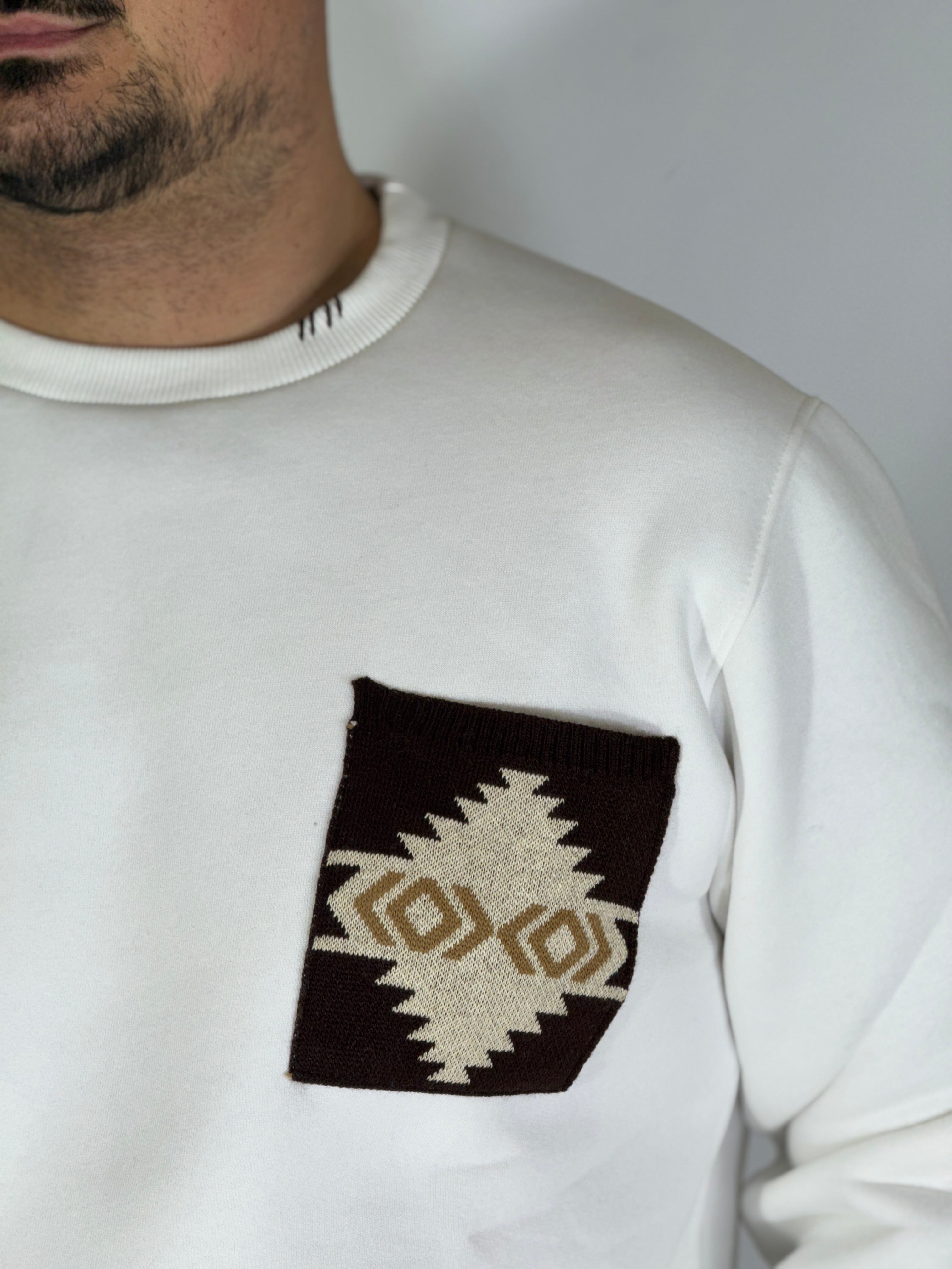 Felpa con taschino etnico NORFOLK