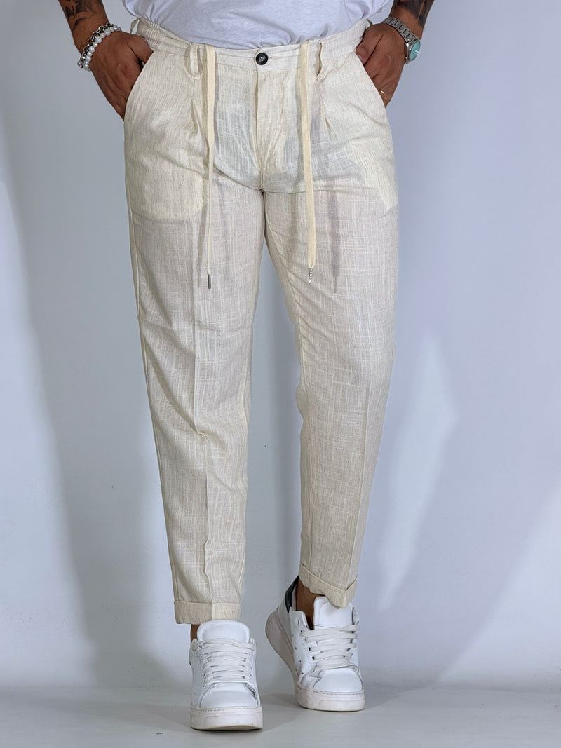 Pantalaccio misto lino naturale NOISE