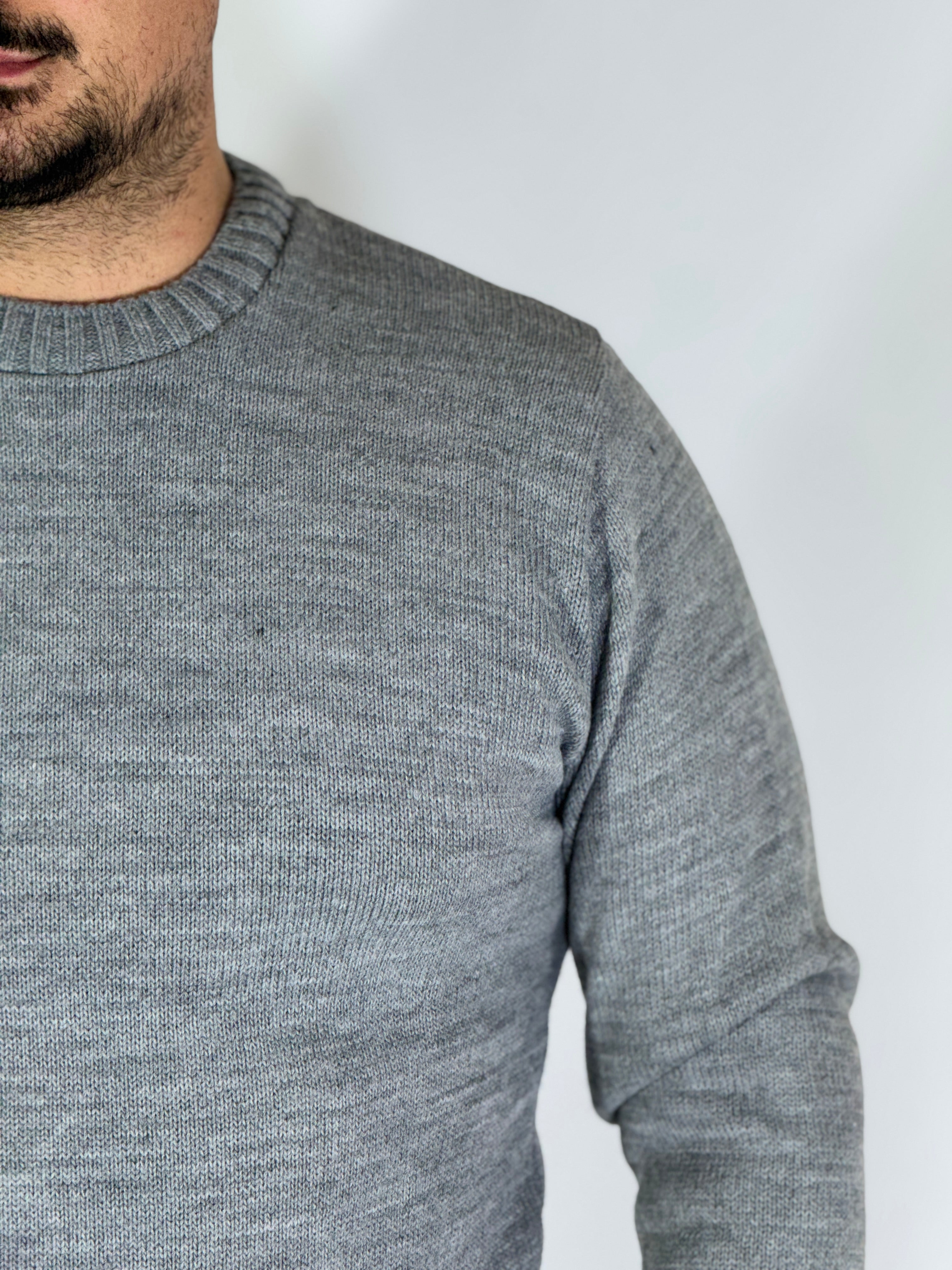 Girocollo basic grigio AD25161