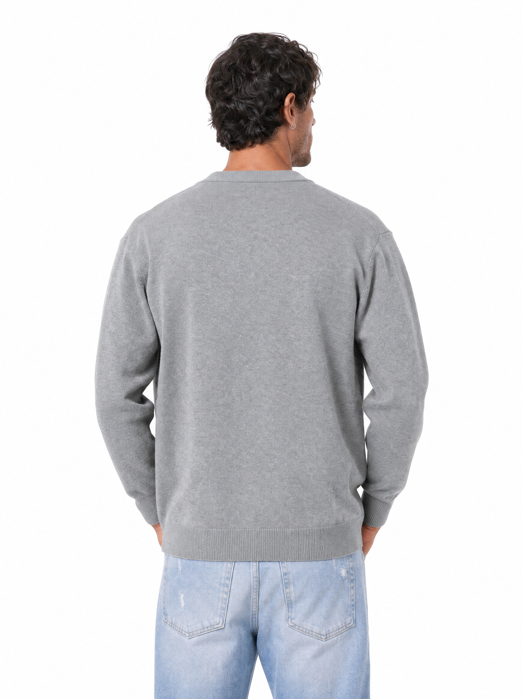 Cardigan spalla scesa light gray W86022