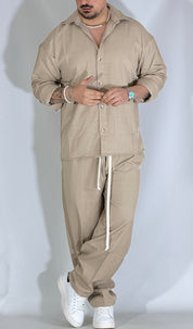 Coordinato fondo ampio beige FMT6445