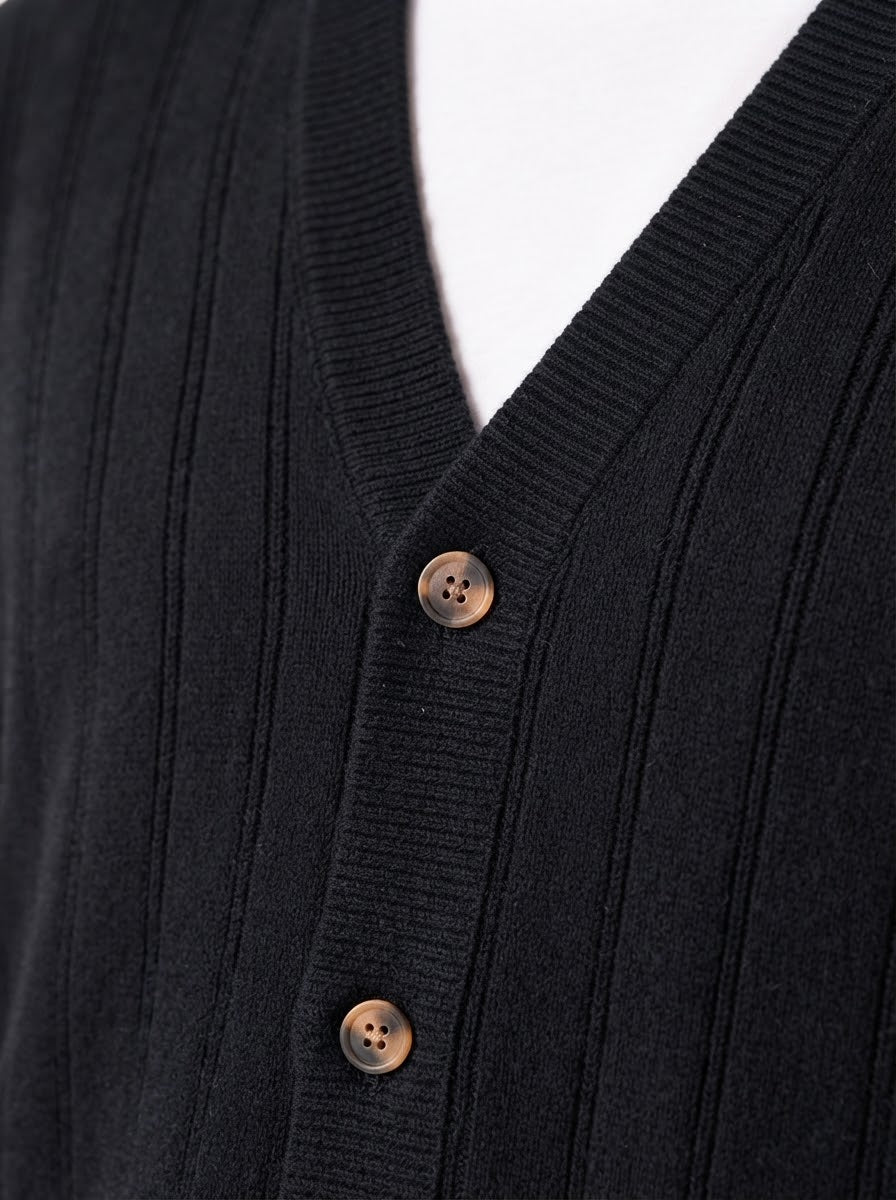 MACE Cardigan sciallato nero