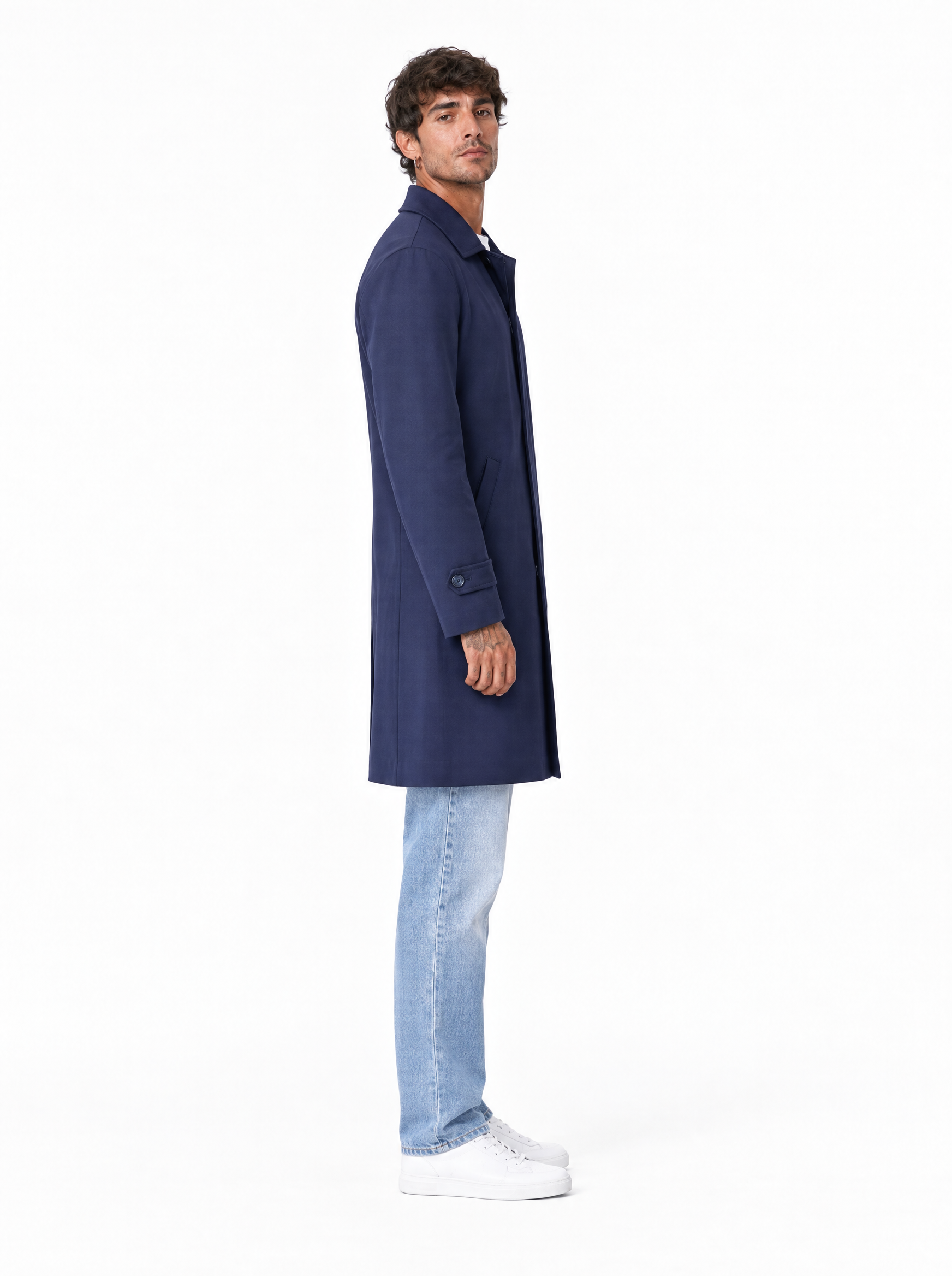 WONDER Trench elegante blu