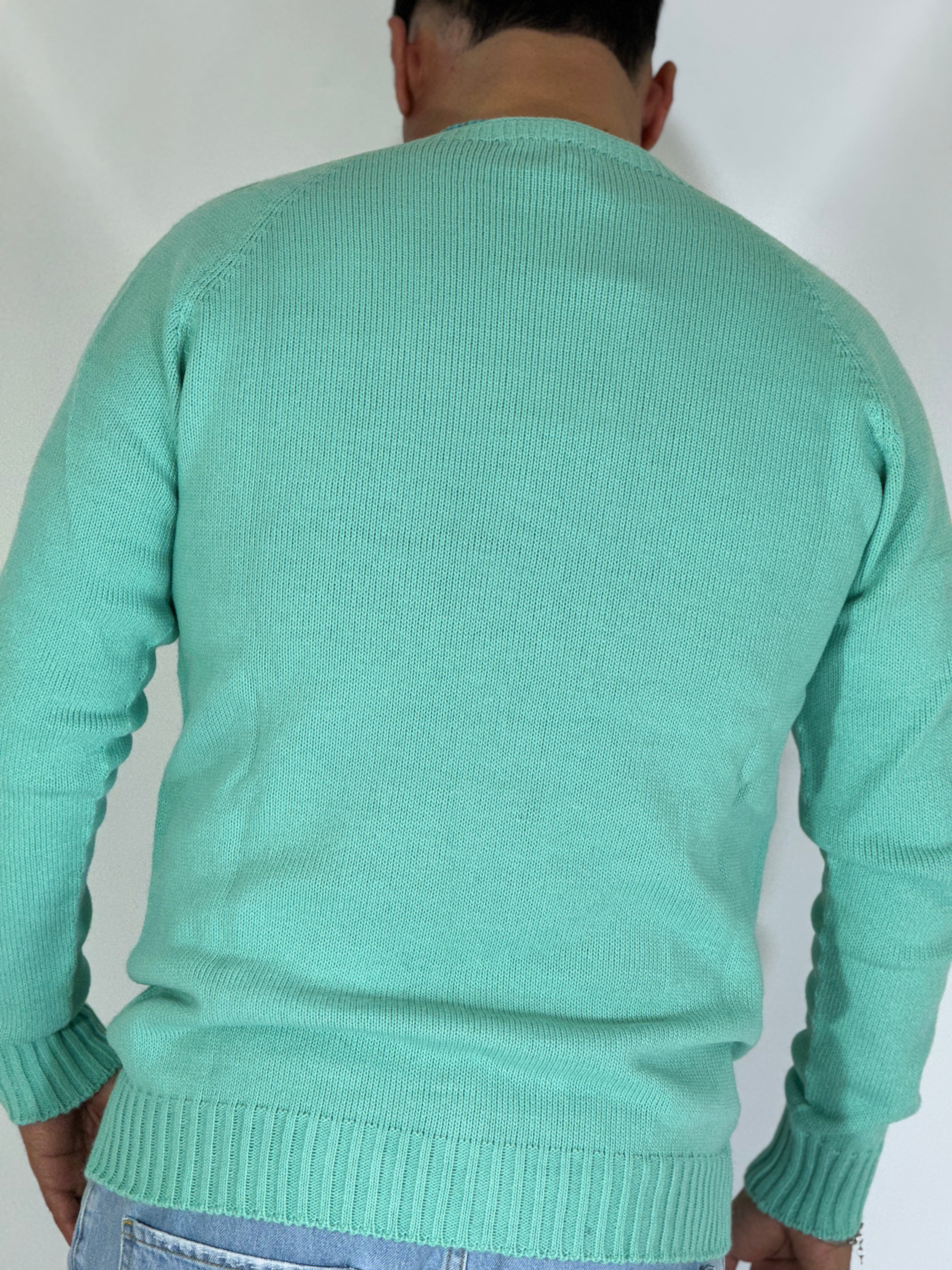 Maglione rasato acqua marina SILVA