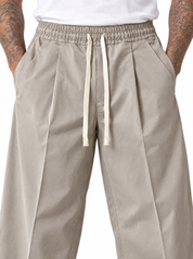 QUENTIN Pantalaccio japan con pinces sabbia