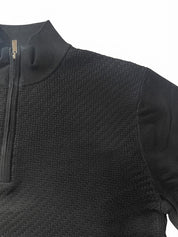 Maglia lupetto zip nera M886