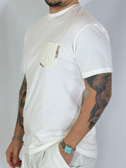 T-shirt con taschino panna BRERA