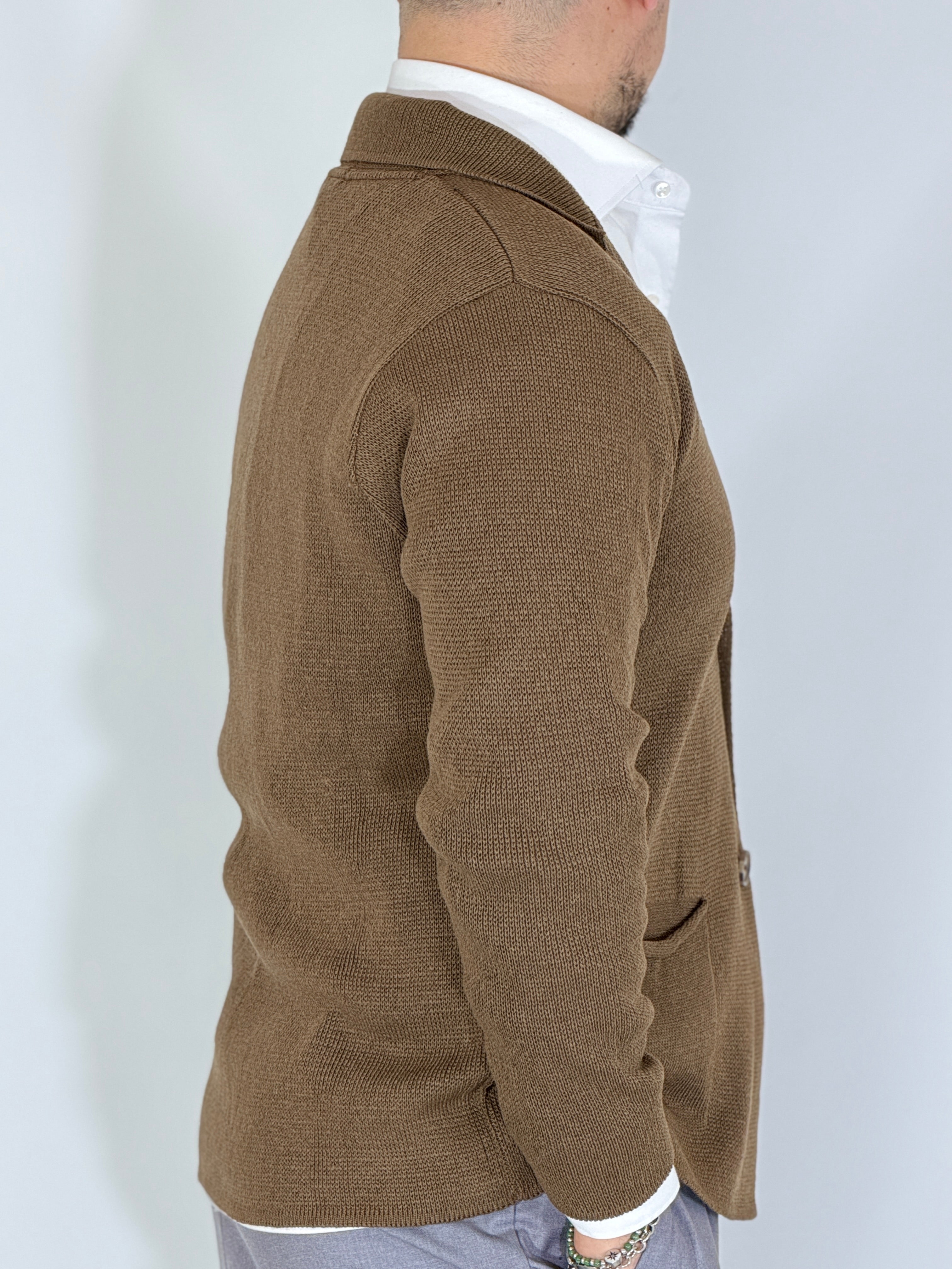 ONE · Cardigan giacca tabacco