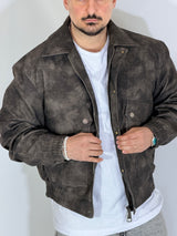 Giubbino eco-pelle nero XH8923