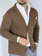 ONE · Cardigan giacca tabacco