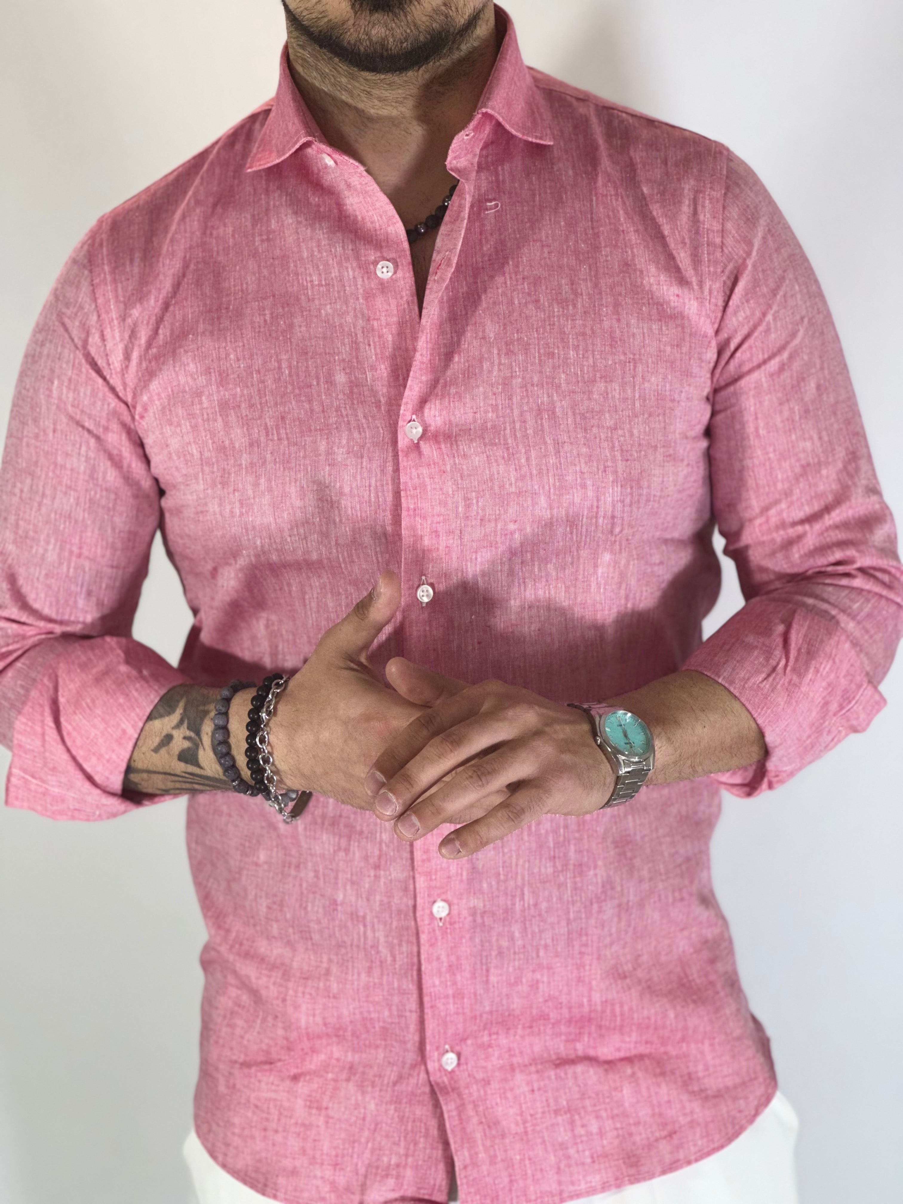 Camicia migliaccio Samuel lino AMARENA