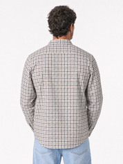 CATTOLICA Camicia quadri marrone-beige
