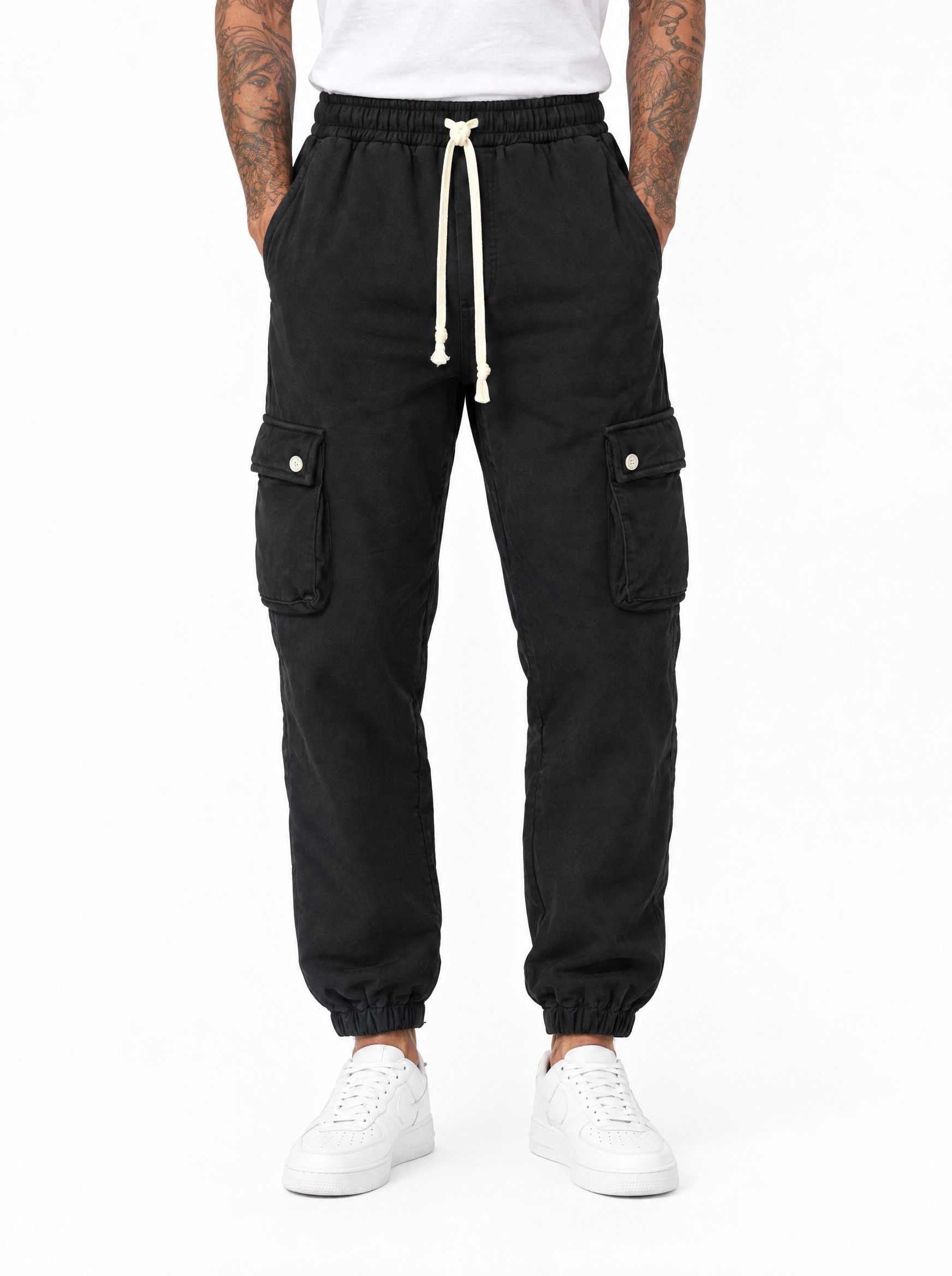 Pantalone tuta cargo nero DC186006