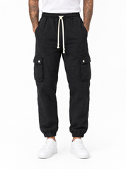 Pantalone tuta cargo nero DC186006