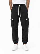 Pantalone tuta cargo nero DC186006