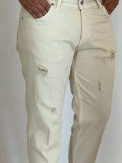 Pantalone loose fit burro 6227