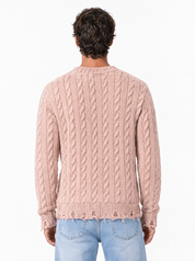 POLI BRAID Girocollo a treccia rosa