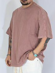 T-shirt fiammata cipria 089G