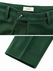 Pantalone abbottonatura laterale verde ADFS31