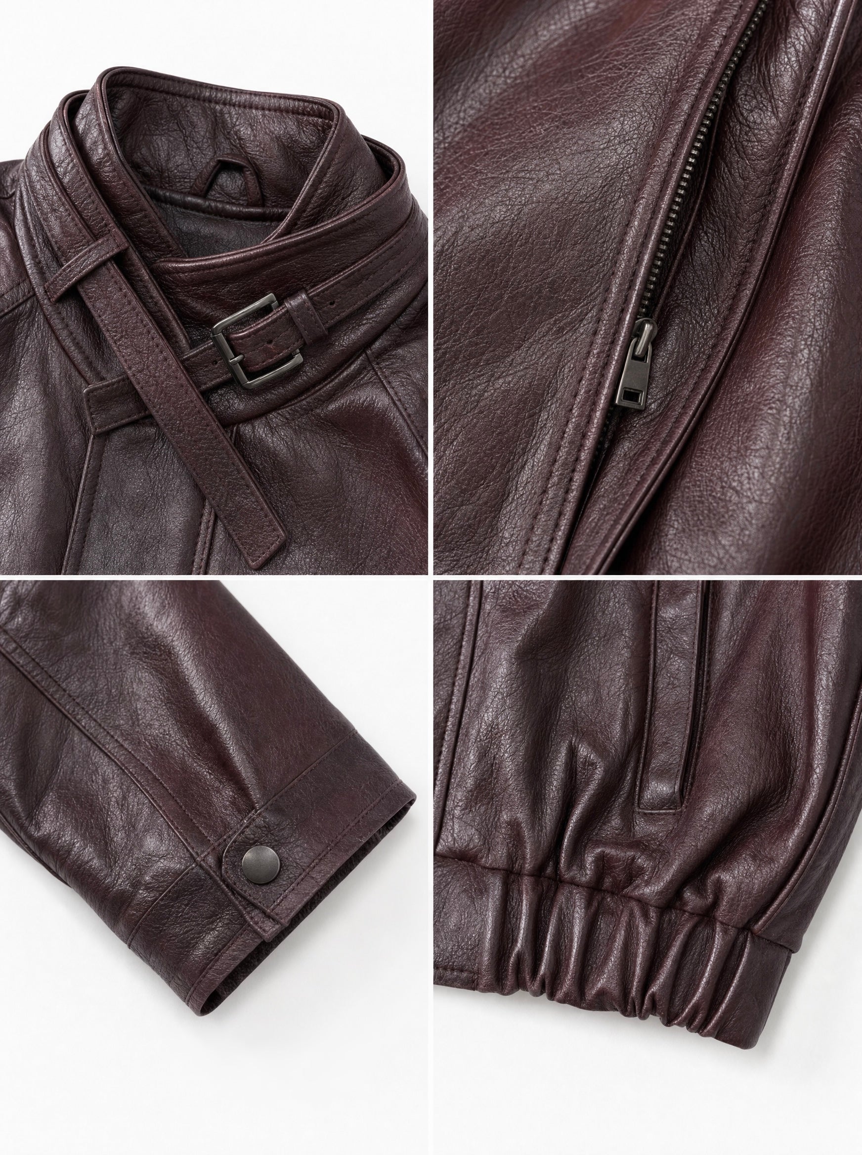 Giubbino eco-pelle bordeaux XH8971-9