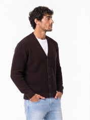 DAMON Cardigan basic a costine moro
