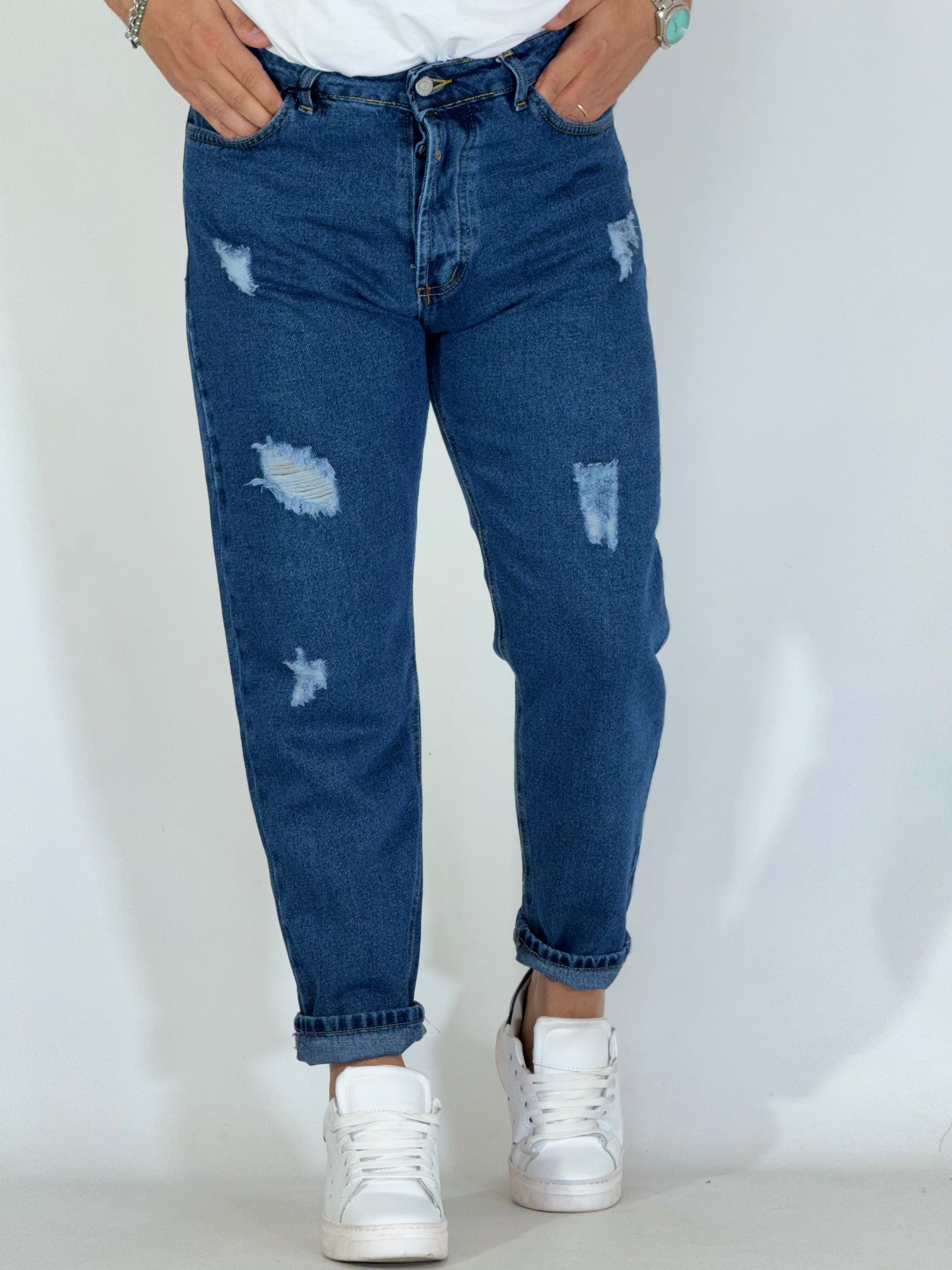 Jeans loose fit con strappi MAIORCA-4