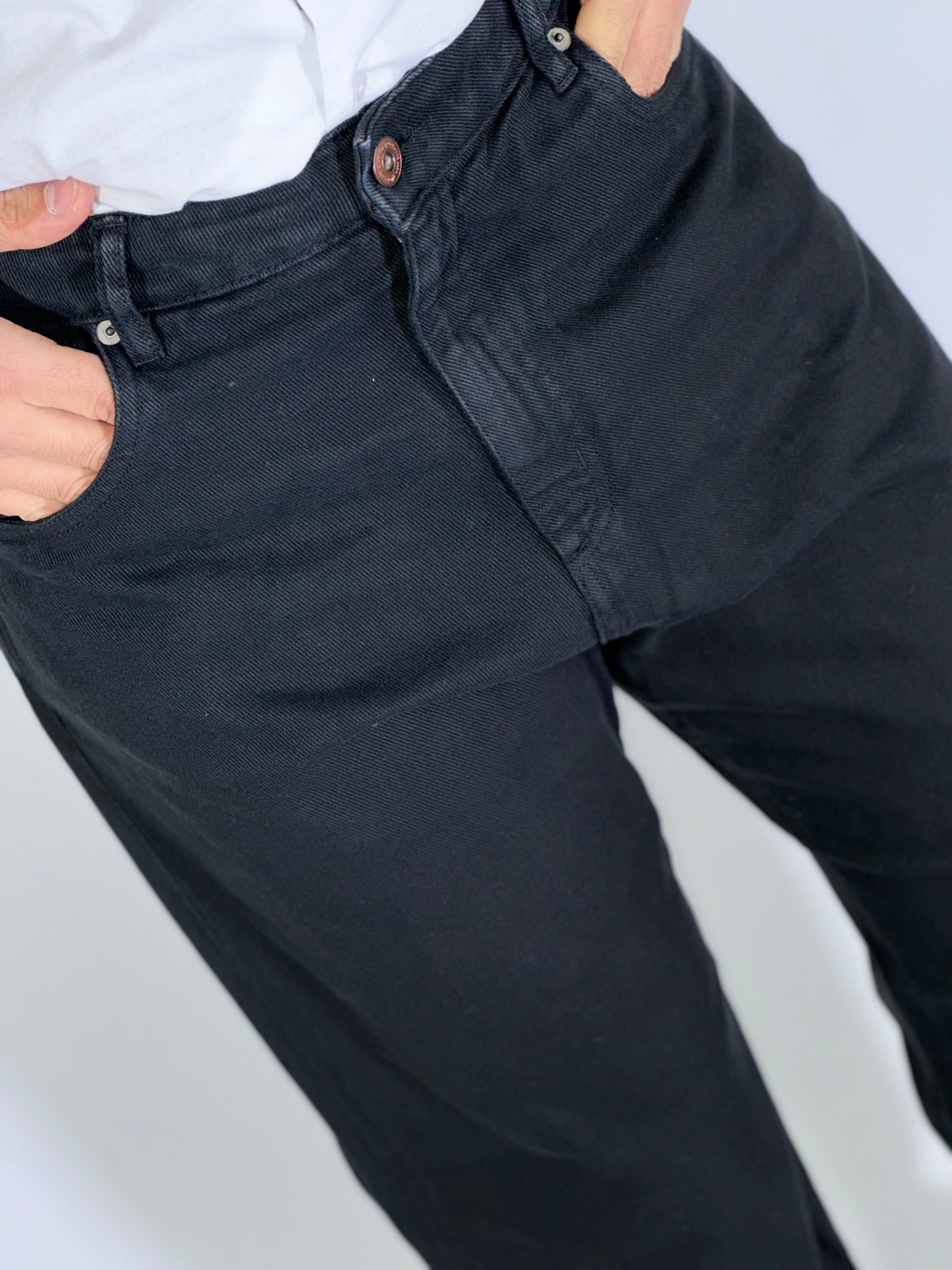 Jeans carrot bull nero DIRTYPAGE