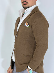 ONE · Cardigan giacca tabacco