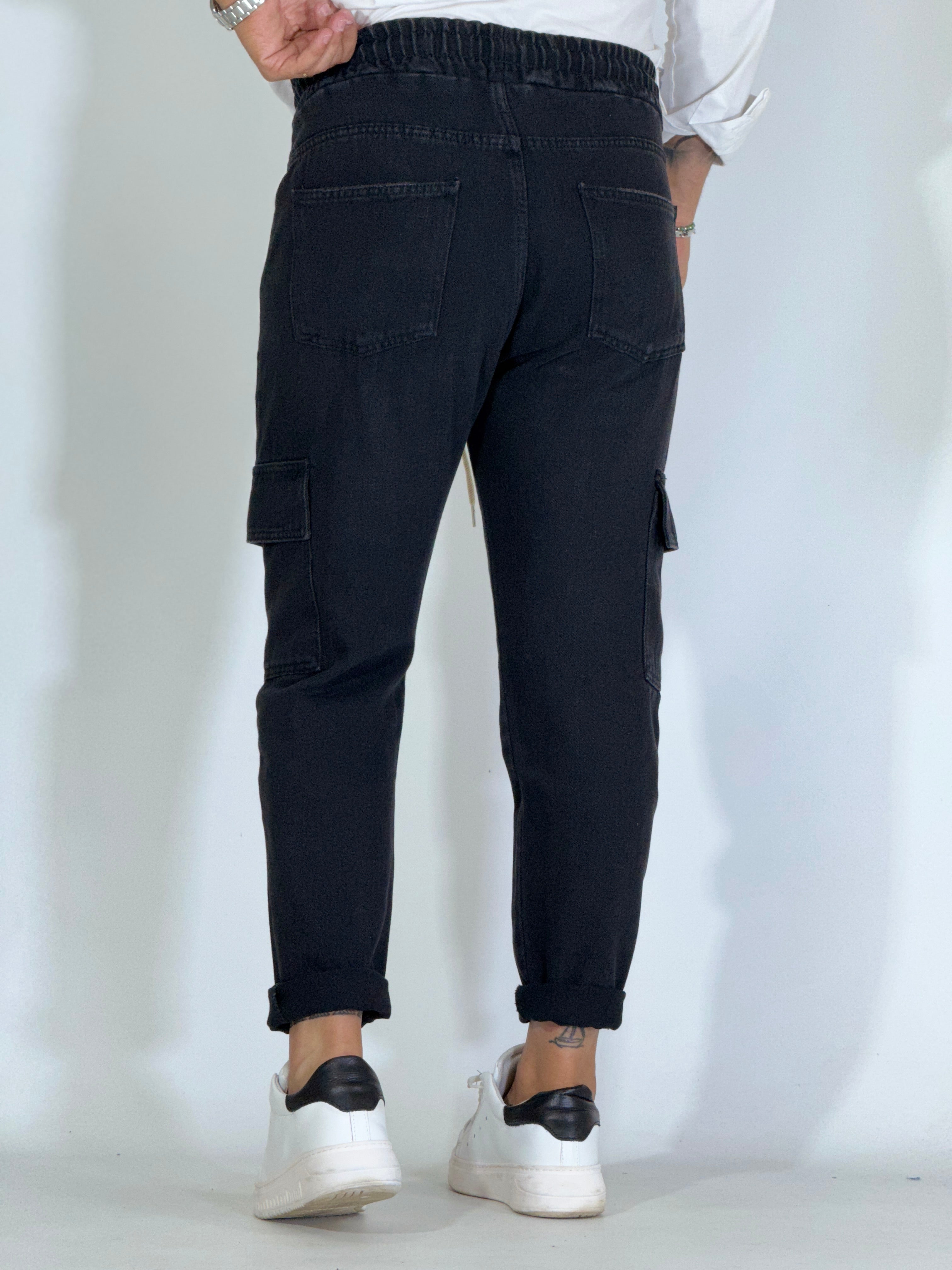 Pantalaccio con tasconi nero PMNL01-10-08