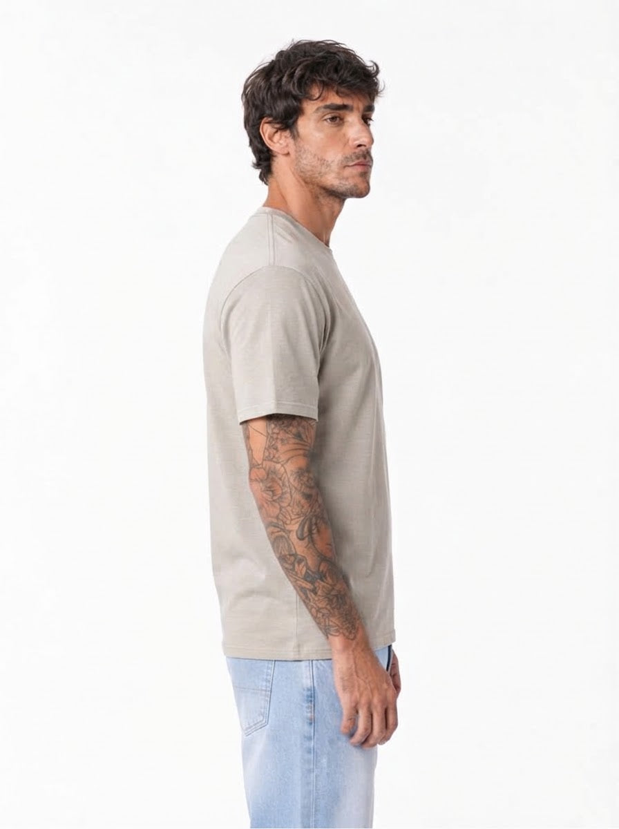 T-shirt in filo di scozia sabbia SH760