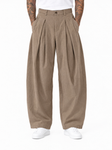 NARCISO Pantalone balloon maxi pinces beige
