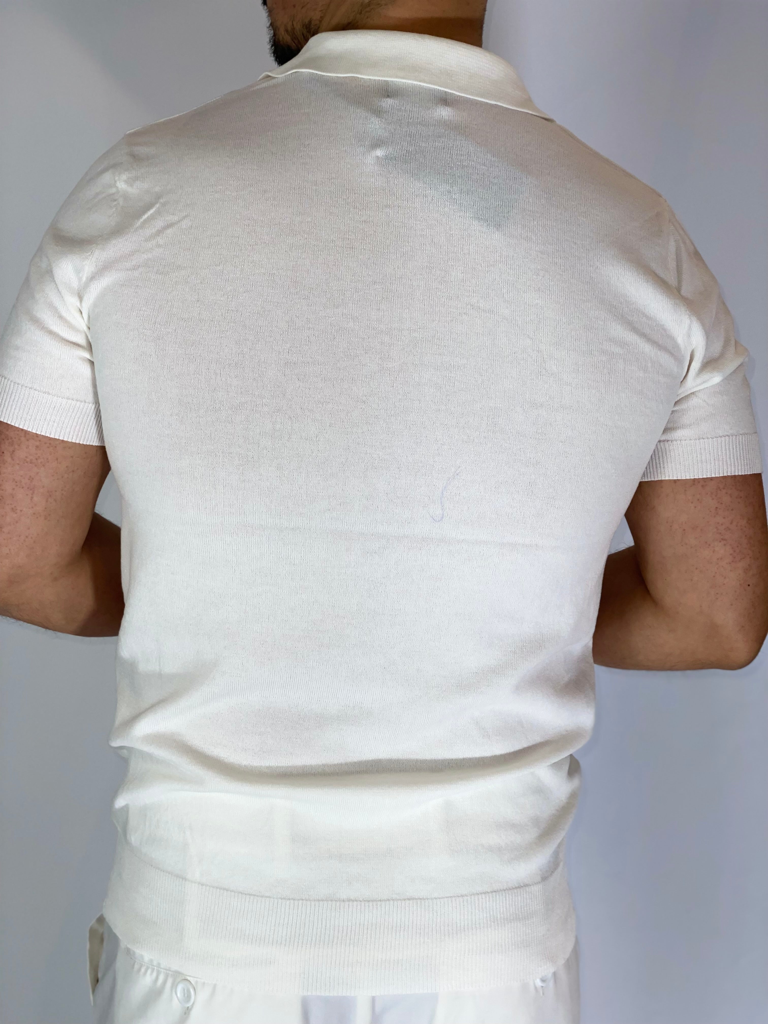 Polo mezza manica white AD09001