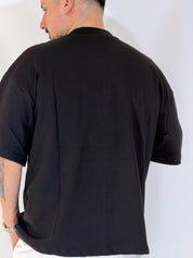 T-shirt over tre quarti nera 6003PE