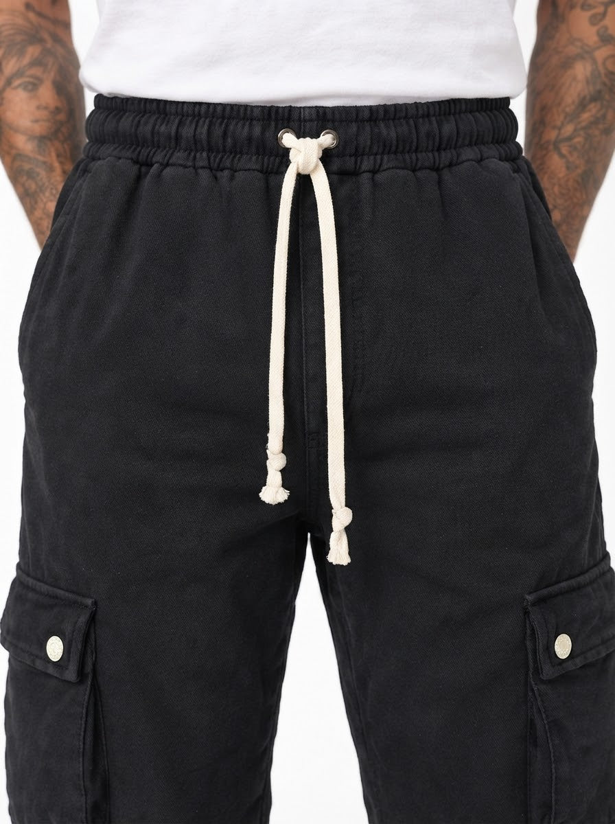 Pantalone tuta cargo nero DC186006