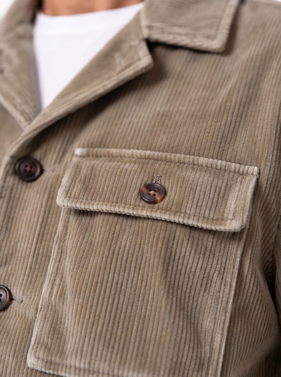 STIGE Giacca in velluto beige